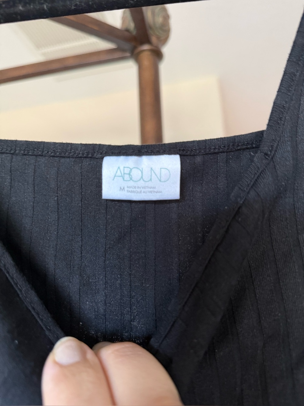 Abound Square Neck Ribbed Button-Front Top - Picture 3 of 5